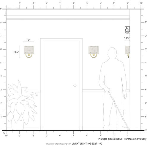 Stratton 1 Light 9 inch English Bronze ADA Wall Sconce Wall Light