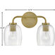 Percy LED 14.75 inch Lacquered Brass Bath Light Wall Light