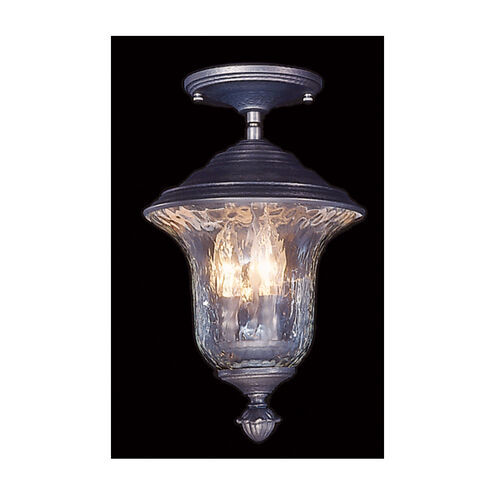 Carcassonne 3 Light 9 inch Raw Copper Exterior Ceiling Mount