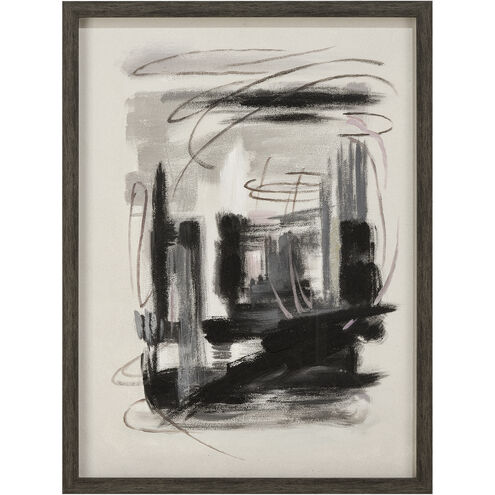 Beyer IV Black with Charcoal and Clear Framed Wall Art