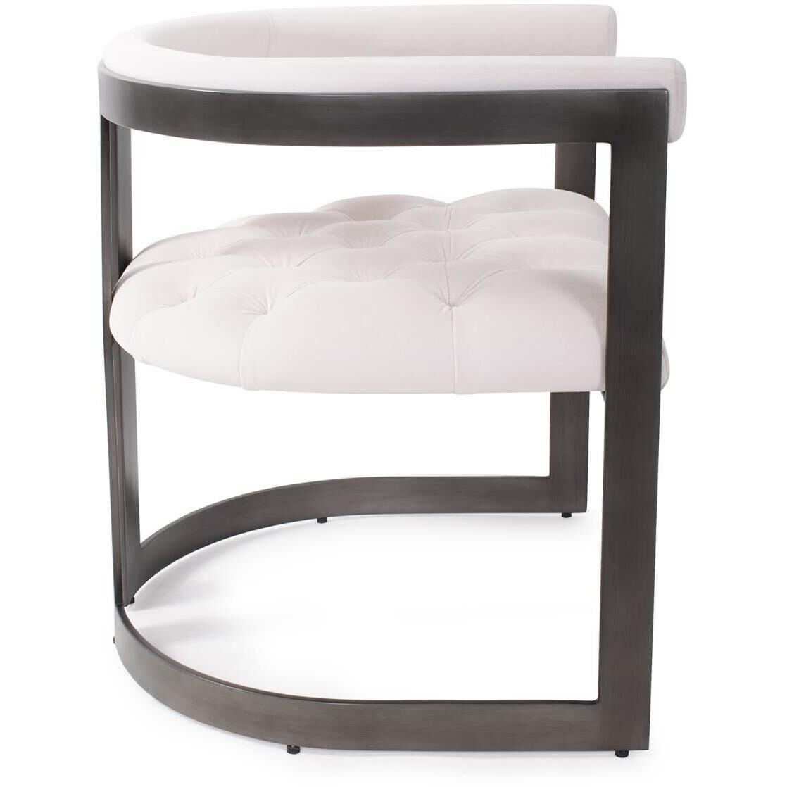 Bantry Cream and Gunmetal Armchair