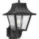Mansard 1 Light 13 inch Textured Black Outdoor Wall Lantern