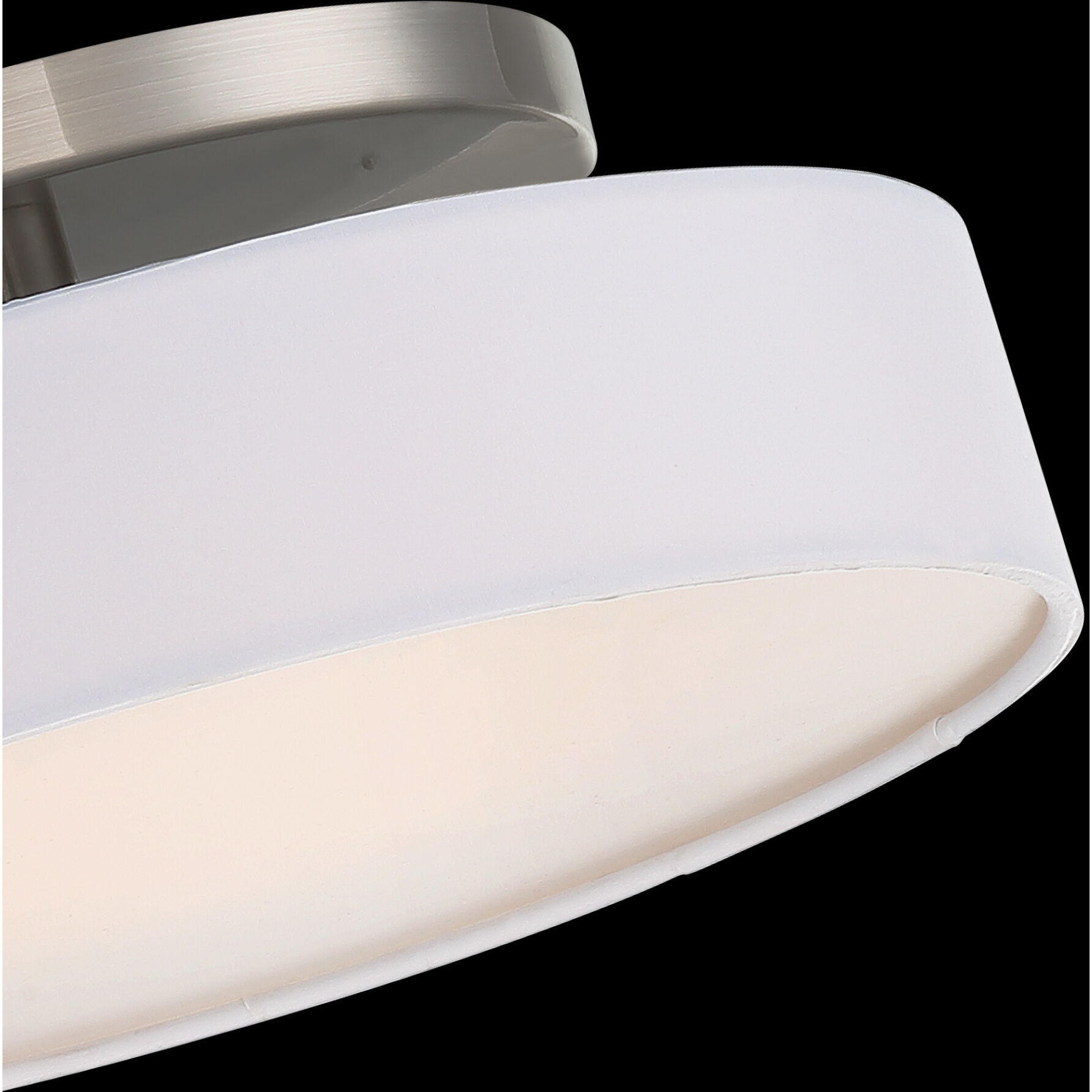 Manhattan LED 14 inch Brushed Nickel Semi-Flush Mount Ceiling Light, dweLED
