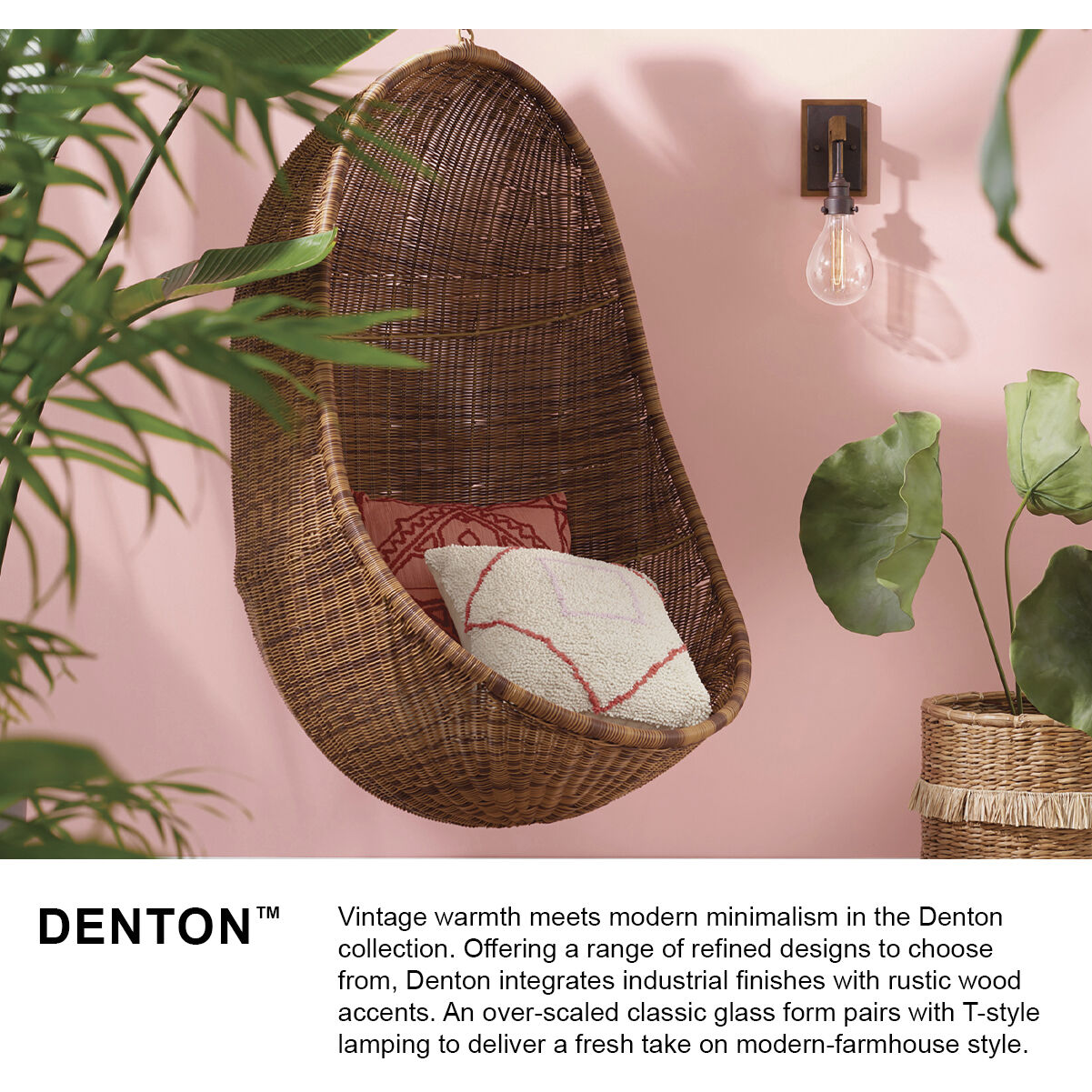 Denton 1 Light 5.25 inch Industrial Iron with Vintage Walnut Indoor Wall Sconce Wall Light