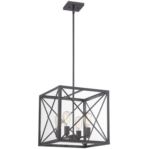 High Line 4 Light 16 inch Satin Bronze Pendant Ceiling Light