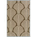 Nantes 36 X 24 inch Khaki, Dark Brown, Denim Rug