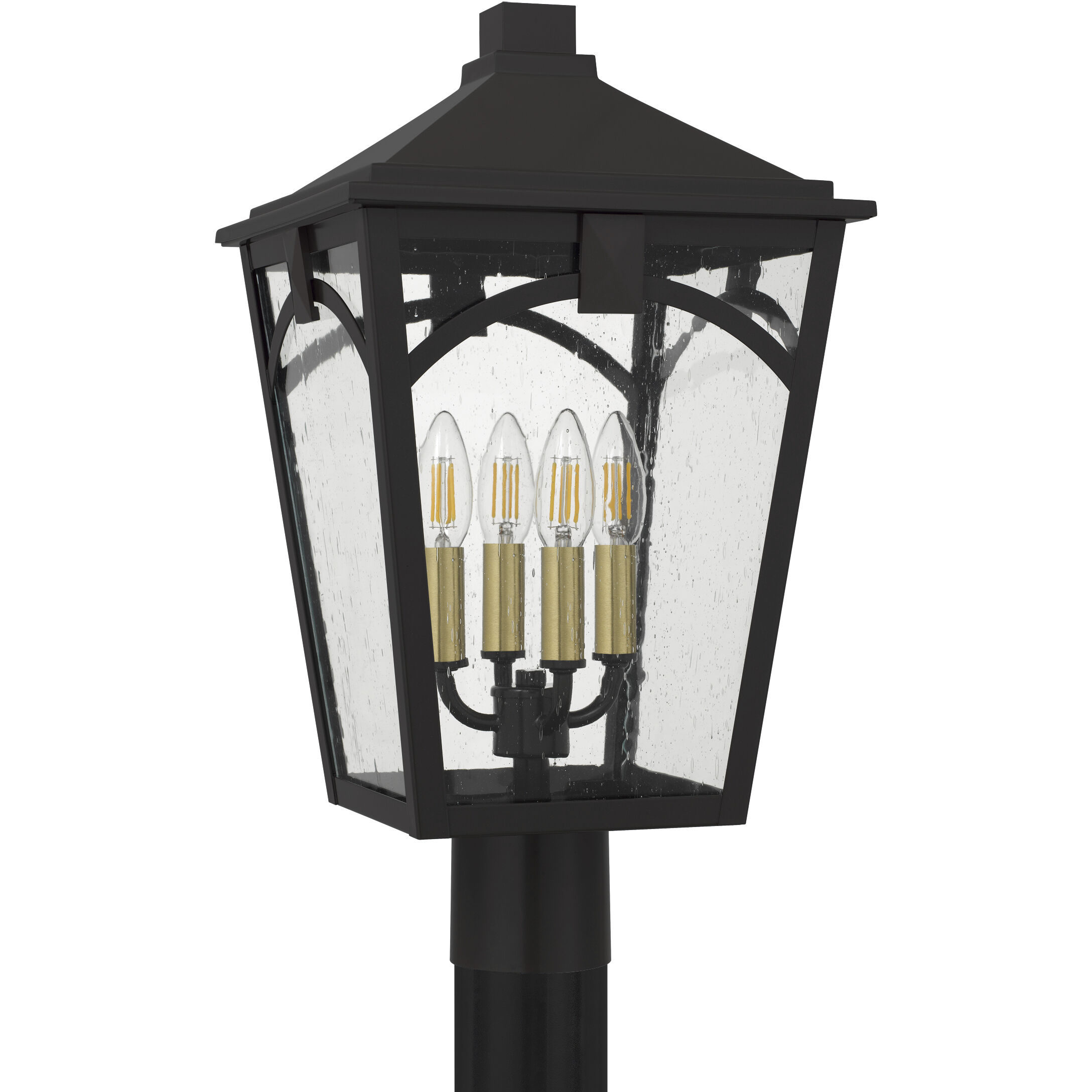 Jaxon 4 Light 19.5 inch Western Bronze Outdoor Post Lantern
