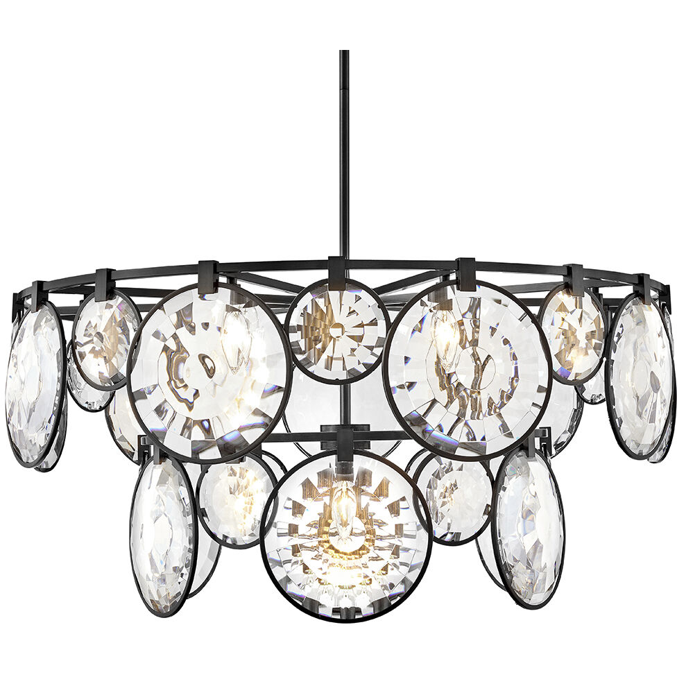 Nala LED 40 inch Black Chandelier Ceiling Light