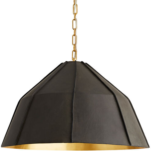 Ireland 1 Light 24 inch Graphite and Gold Leaf Pendant Ceiling Light