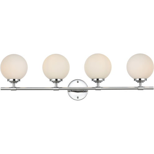 Ansley 4 Light 33 inch Chrome Bath Sconce Wall Light