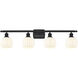 Ballston White Venetian 4 Light 36 inch Matte Black Bath Vanity Light Wall Light