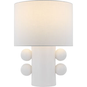 Kelly Wearstler Tiglia 20.5 inch 15.00 watt Plaster White Table Lamp Portable Light
