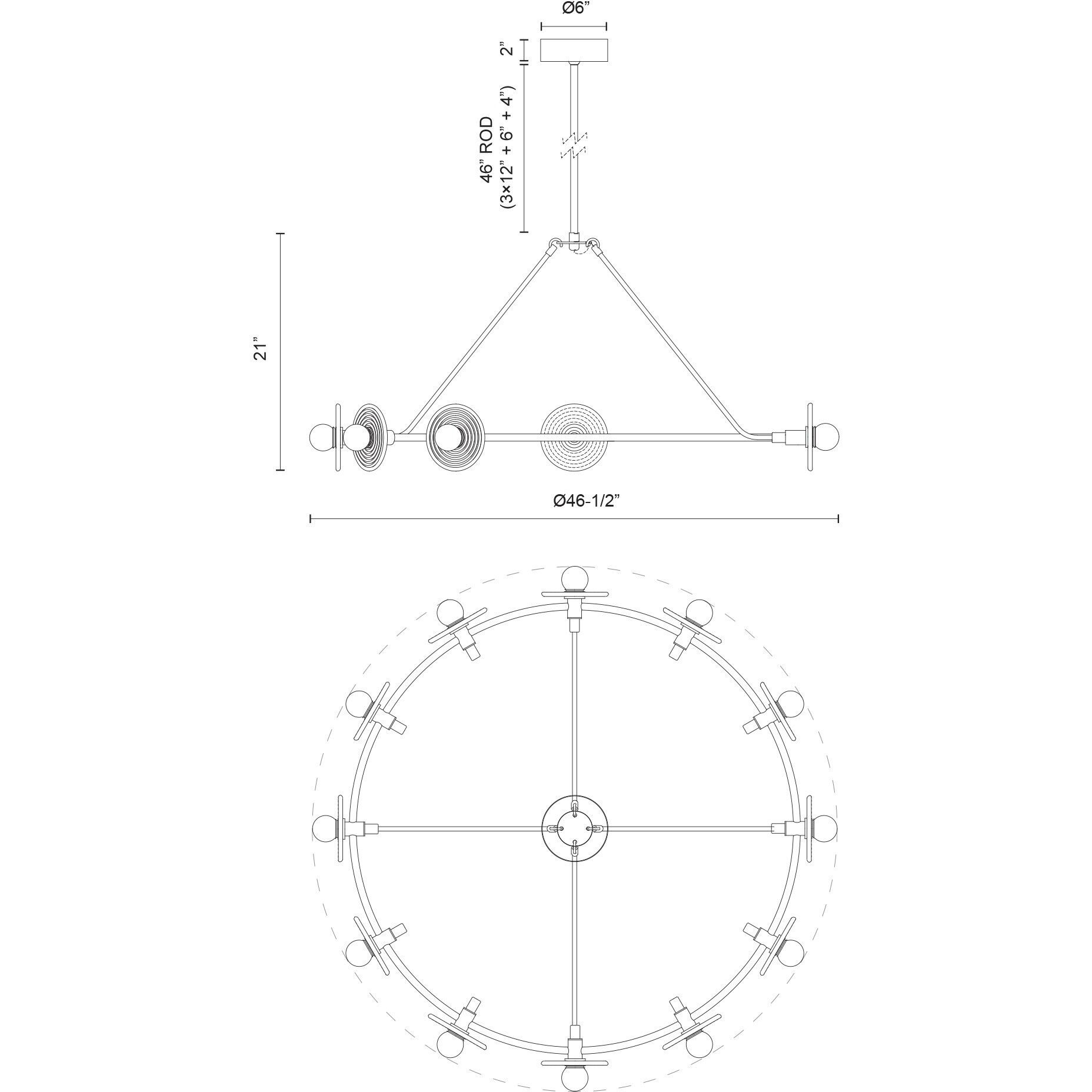 Dahlia LED 46.5 inch Vintage Brass/Alabaster Chandelier Ceiling Light
