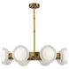 Alonso LED 37.25 inch Vintage Brass Chandelier Ceiling Light