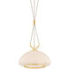 Baudette 1 Light 14.25 inch Aged Brass Pendant Ceiling Light