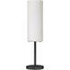 Paza 18 inch 100.00 watt Matte Black with White Decorative Table Lamp Portable Light