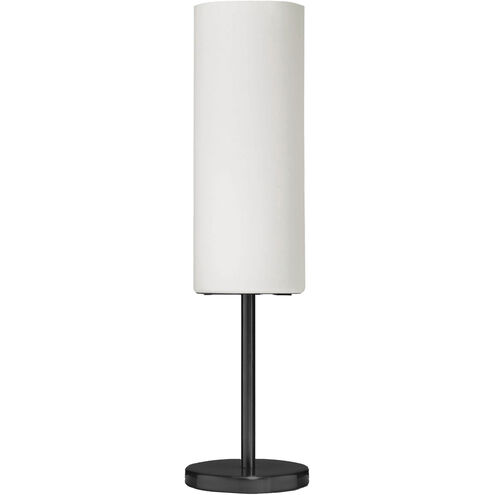 Paza 18 inch 100.00 watt Matte Black with White Decorative Table Lamp Portable Light