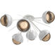 Cabochon LED 27.8 inch Salt White with White Marble Flush Mount Ceiling Light in 3000K LED, Bronze, Startburst