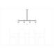 Zentro LED 48 inch Satin Brass Linear Chandelier Ceiling Light