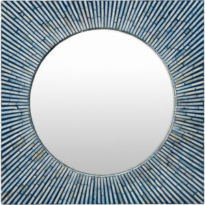 Avondale 24 X 24 inch Blue and Ivory Mirror, Square