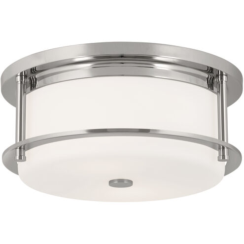 Brit LED 12 inch Polished Nickel Flush Mount Ceiling Light