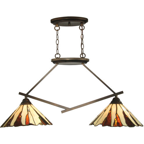 Evelyn 2 Light 32 inch Copper Bronze Island Fixture Ceiling Light