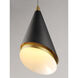 Mermaid LED 8.75 inch Black and Metallic Gold Mini Pendant Ceiling Light