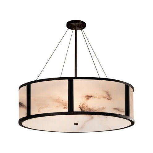 Lumenaria 8 Light 48 inch Matte Black Drum Pendant Ceiling Light in Incandescent
