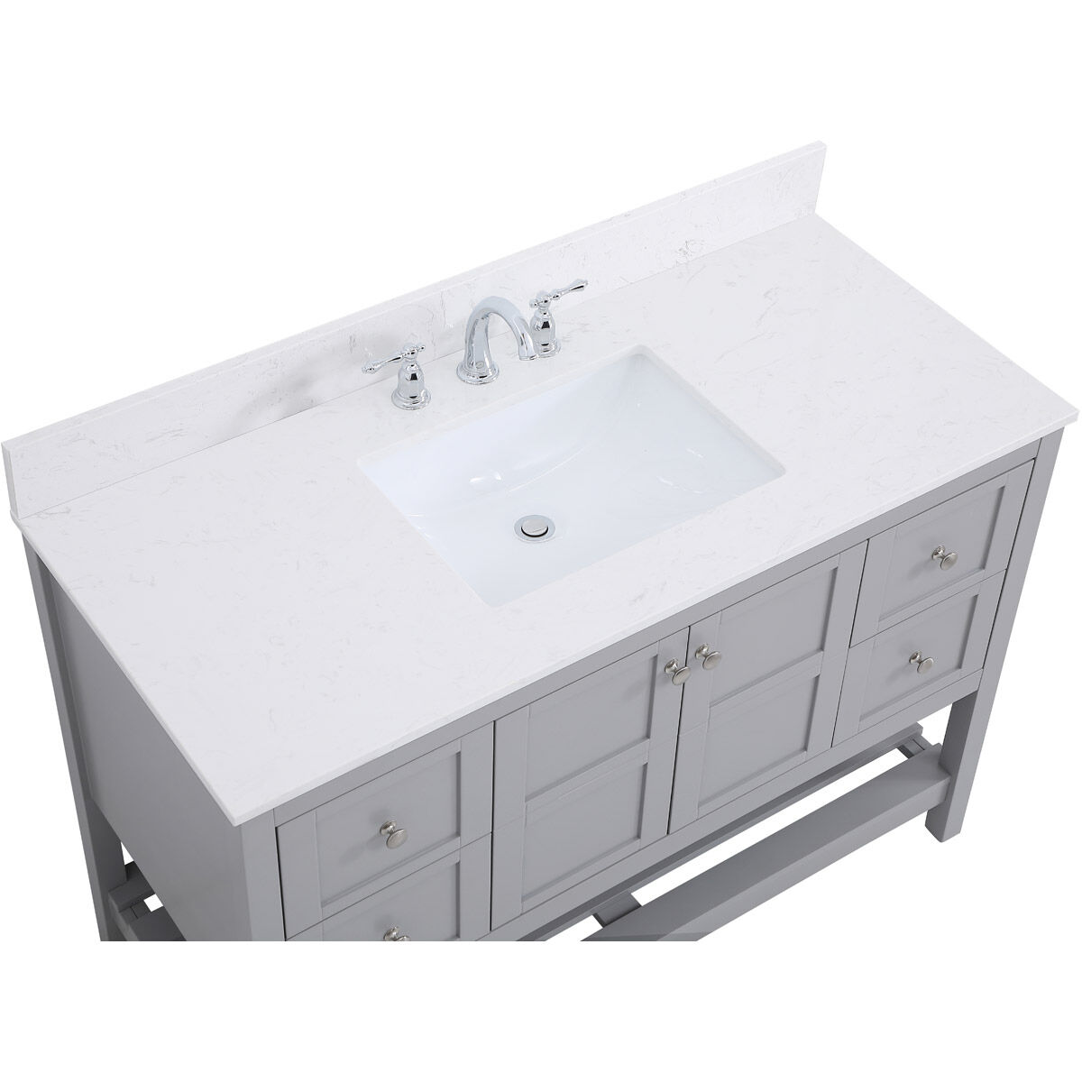 Theo 48 X 22 X 34 inch Gray Vanity Sink Set