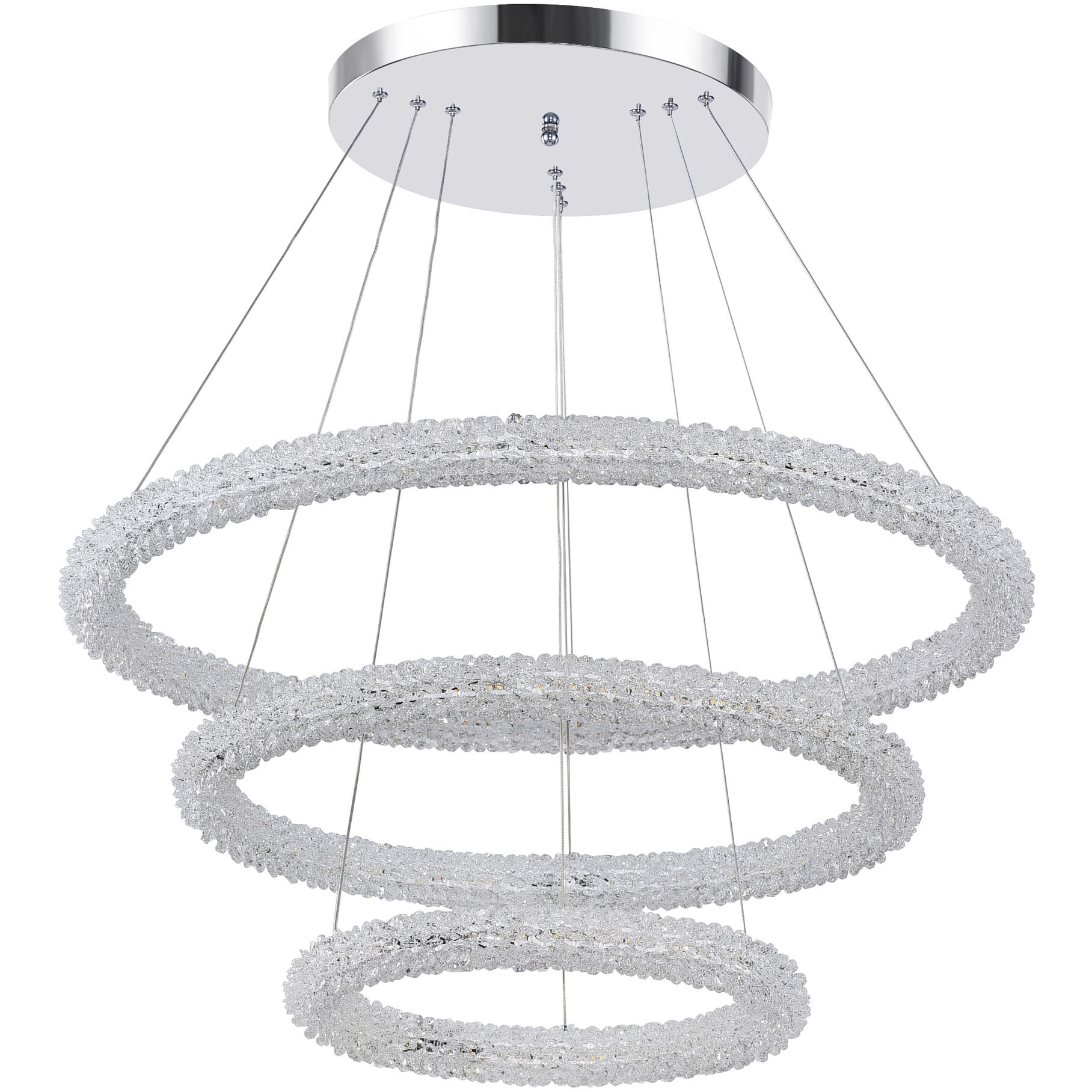Arielle LED 32 inch Chrome Down Chandelier Ceiling Light