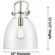 Downtown Urban Newton Bell 1 Light 10 inch Matte Black Pendant Ceiling Light in Plated Smoke