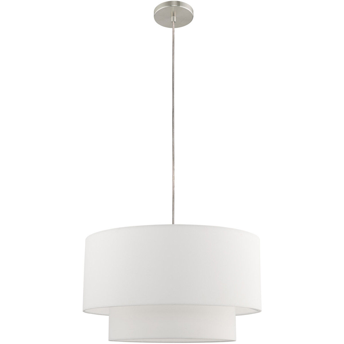 Clark 1 Light 20 inch Brushed Nickel Pendant Chandelier Ceiling Light