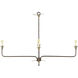 Lowcountry 4 Light Rustic Bronze and Antique Platinum Chandelier Ceiling Light