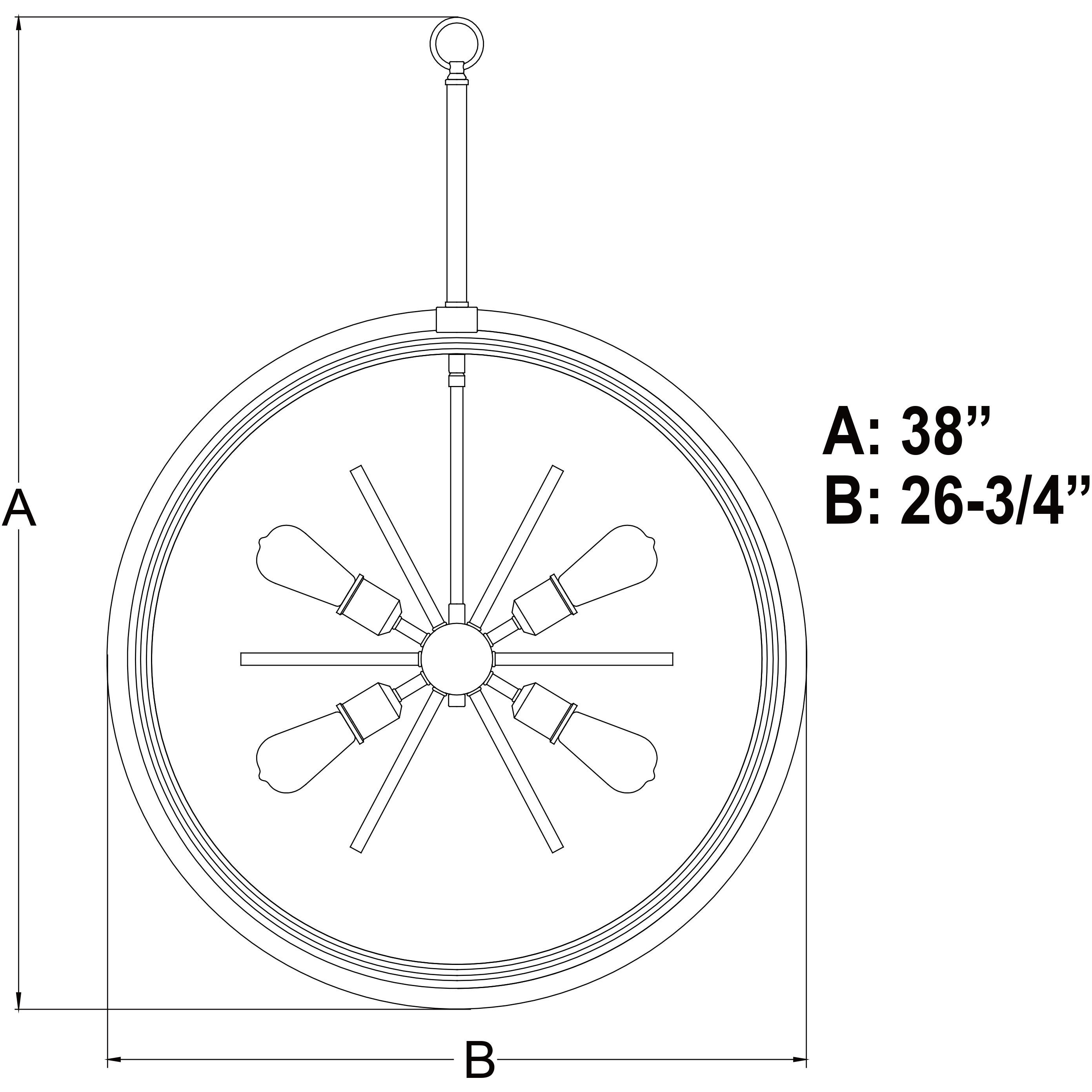 Estelle LED 26.75 inch Natural Brass and Matte Black Pendant Ceiling Light