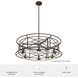 Langwood 6 Light 30 inch Onyx Bengal and Barnwood Chandelier Ceiling Light