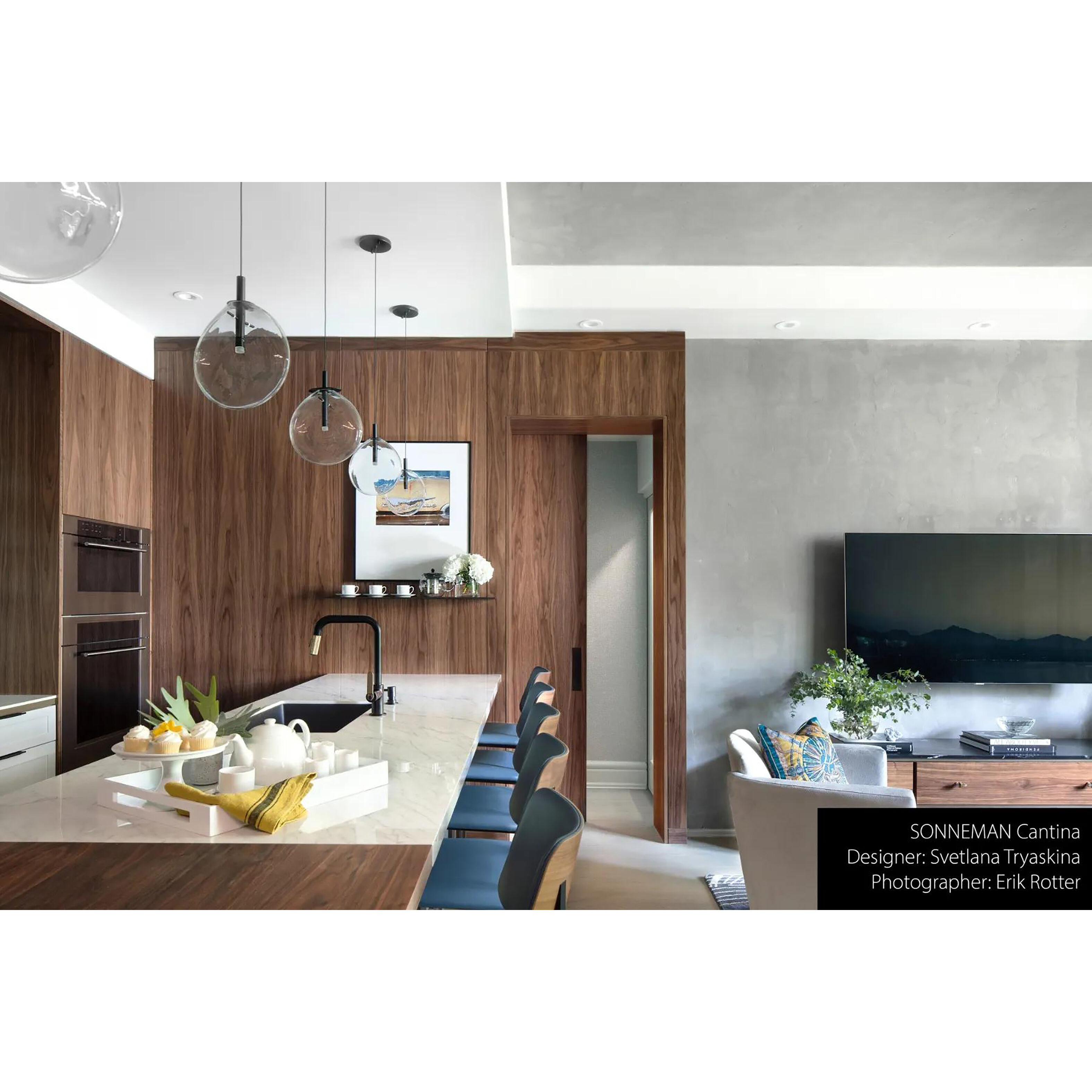 Sonneman 2990.25C MED Cantina LED 12 inch Satin Black Pendant