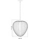 Savanti 1 Light 18 inch Textured White Pendant Ceiling Light