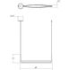Ola LED 28 inch Satin White Pendant Ceiling Light