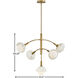 Phoebe LED 33.5 inch Heritage Brass Chandelier Ceiling Light