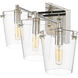 Arlo 3 Light 23 inch Black/Polished Nickel Bath Vanity Light Wall Light