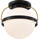 Lakeshore 1 Light 18 inch Matte Black Flush Mount Ceiling Light