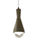 Radiance Collection - Erlen 1 Light 4.75 inch Tierra Red Slate and Dark Bronze Pendant Ceiling Light in Replaceable Bulb, White, Form+Finish+Function