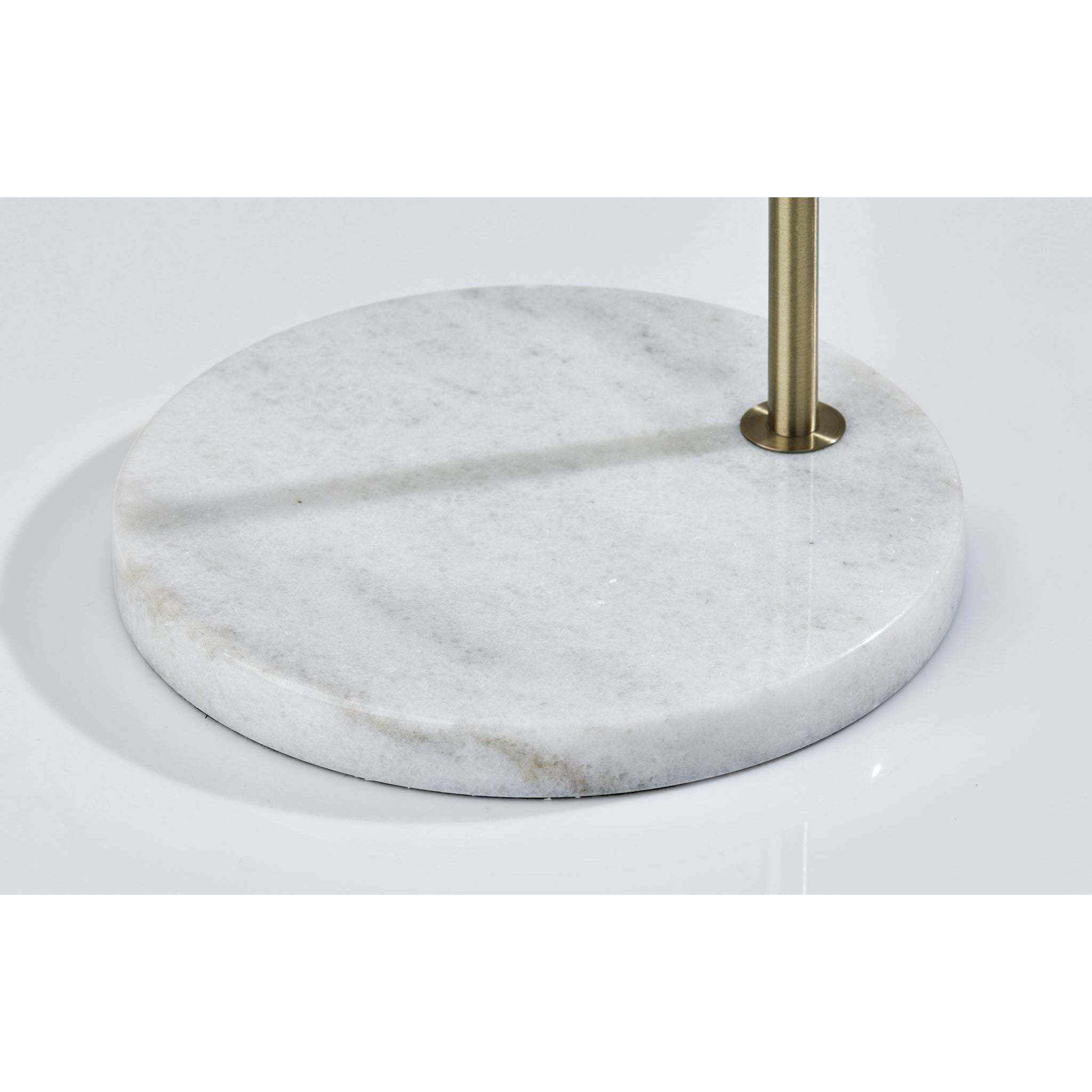 Meredith 59 inch 150.00 watt Antique Brass Floor Lamp Portable Light