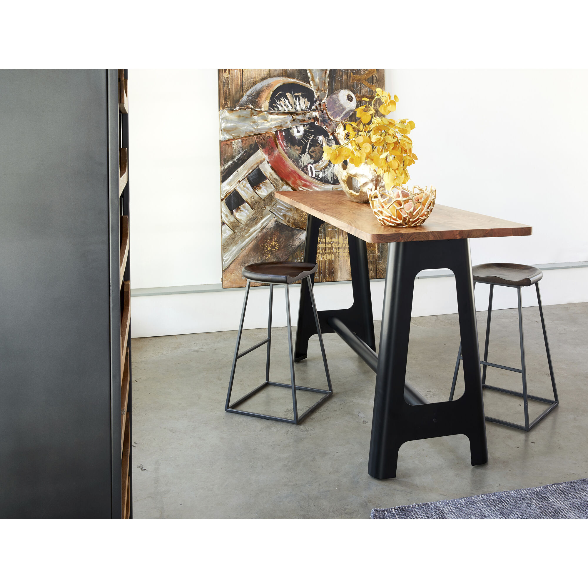 Craftsman 79 inch Natural Bar Table