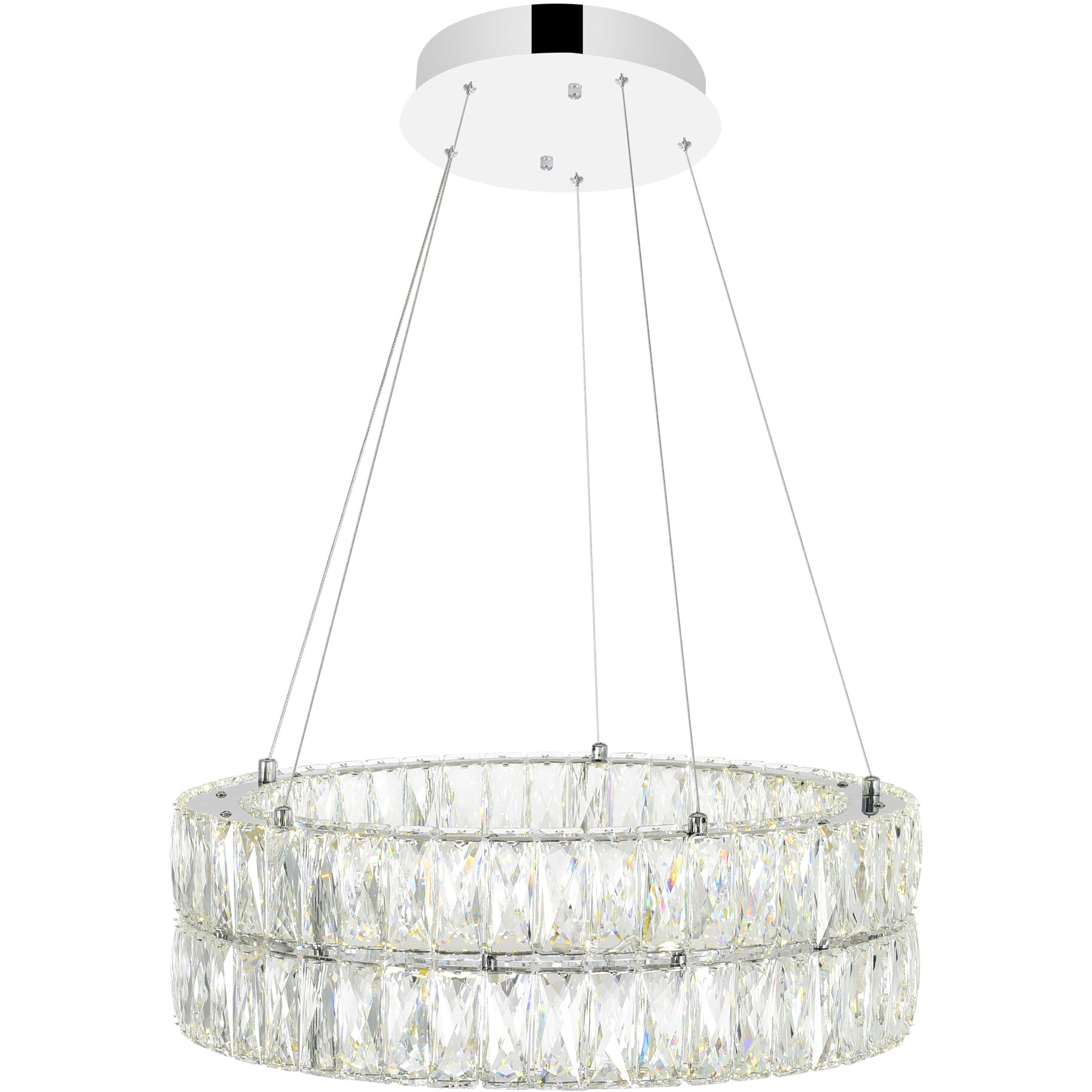Madeline LED 20 inch Chrome Down Chandelier Ceiling Light