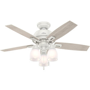 Donegan 44 inch Fresh White with Light Gray Oak/Fresh White Blades Ceiling Fan