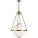 Chapman & Myers Modern Globe 2 Light 24.25 inch Antique-Burnished Brass Globe Lantern Pendant Ceiling Light