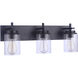 Reeves 3 Light 23 inch Flat Black Vanity Light Wall Light