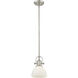 Yep Hines Pendant Ceiling Light in Pewter, Opal Glass