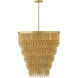 Lisa McDennon Bijou 10 Light 32 inch Deluxe Gold Chandelier Ceiling Light